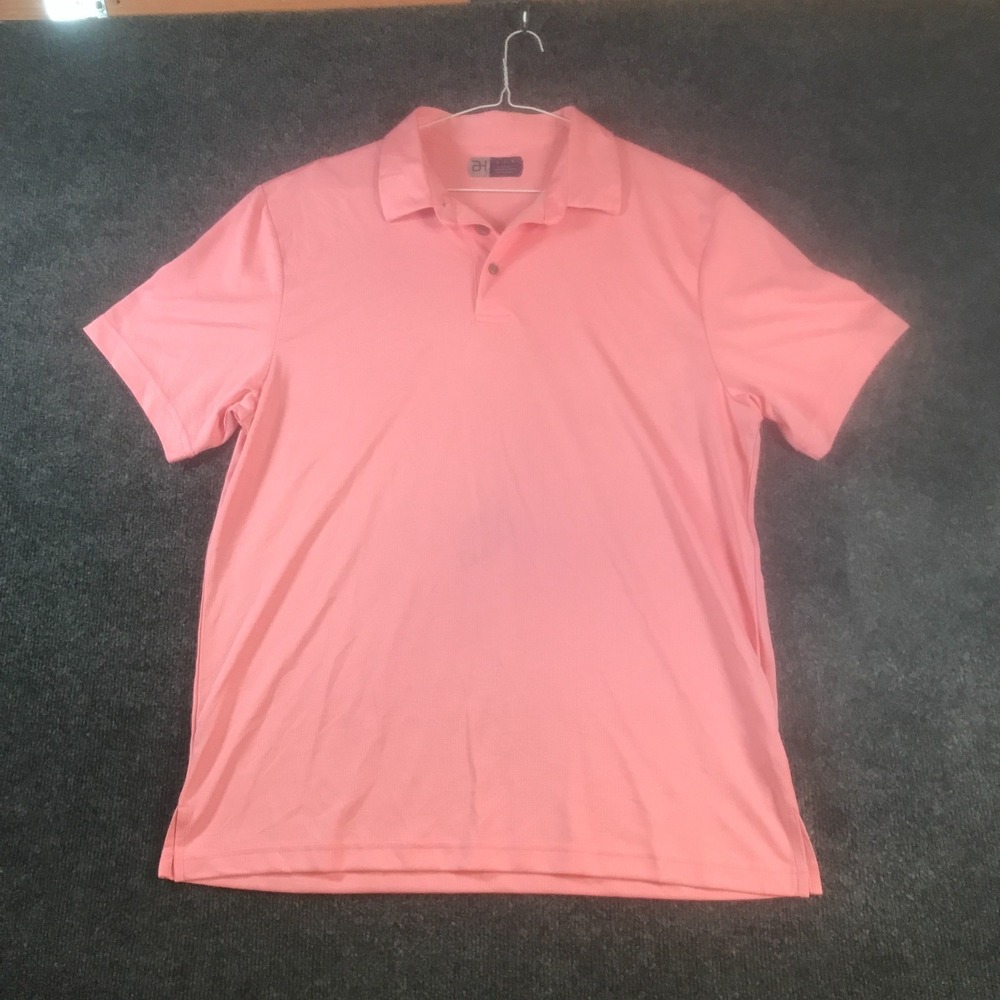 Ben Hogan Polo Shirt Mens Large Pink Performance Logo Golf Tennis Athleisure